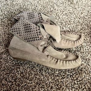 Steve Madden studded moccasin boots